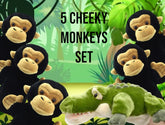 Monkey Puppets "Pack of 5 Cheeky Monkeys Beginners"