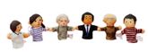 Family of 6 . Finger Puppet Set
