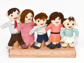 Family  (Felt Finger Puppet. Set of 5)