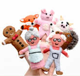 Gingerbread Man (Felt Finger Puppet Set)