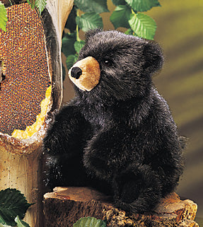 Folkmanis Black Bear Baby // #1 Australian Puppet Store™ // Shop Now