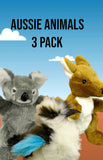 3 Australian Wild Animal Puppets Pack