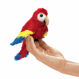 Scarlett Macaw Finger Puppet Folkmanis
