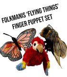 Folkmanis Finger Puppet Set - 'Flying Things'