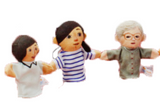 Family of 6 . Finger Puppet Set