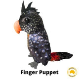 Black Cockatoo Finger Puppet - Huggable Toys