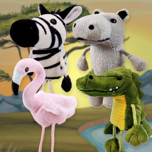 African Watering Hole - Finger Puppets // Shop Online Now