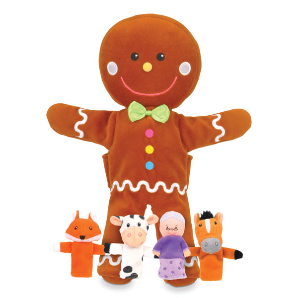Gingerbread Man Hand & Finger Puppet Set - Fiesta Crafts // Shop Now